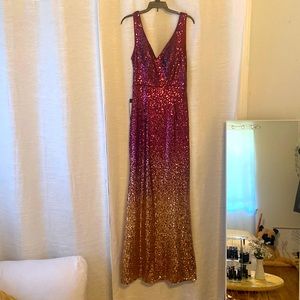 COPY - NWT Ever Pretty Ombré Red and Gold Prom dress Sz 4